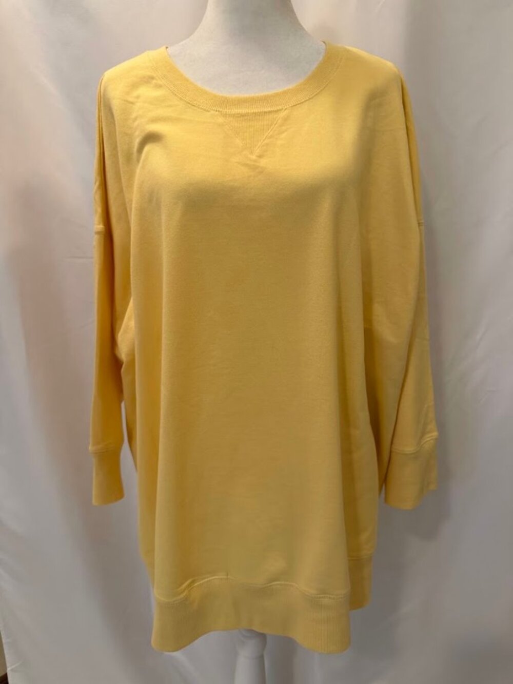 NWOT GLORIA VANDERBILT Yellow Color Top (100% Cotton) with 3/4 Sleeves - 3x